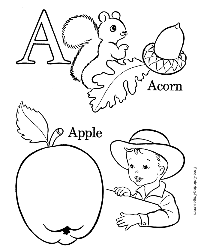 Alphabet Coloring Pages Sheets Pictures 01 Free