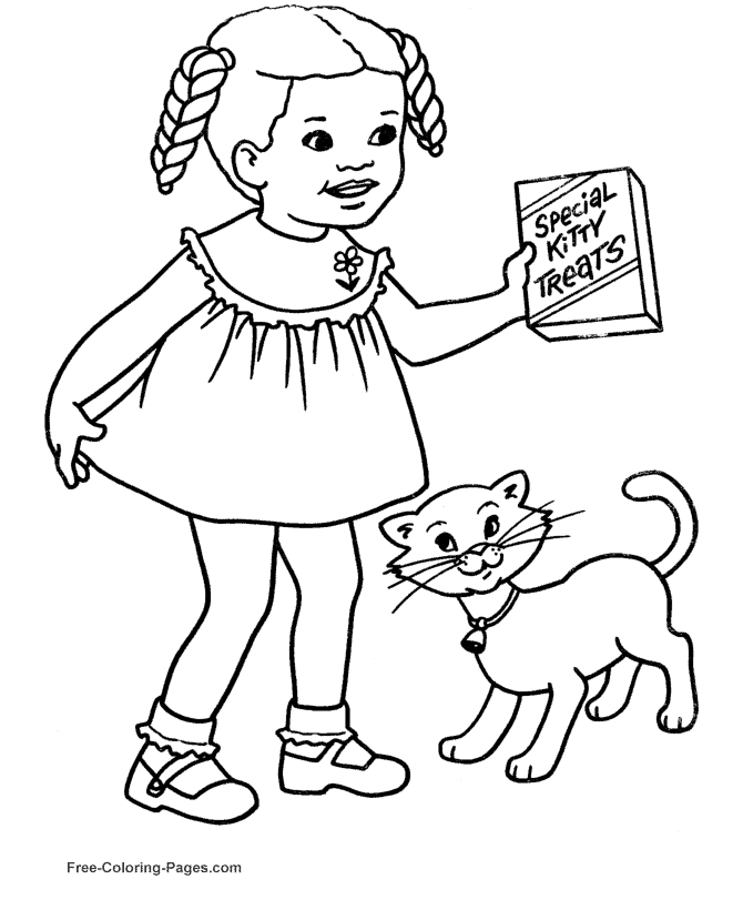 Animal Coloring Pages - Cat Coloring Page