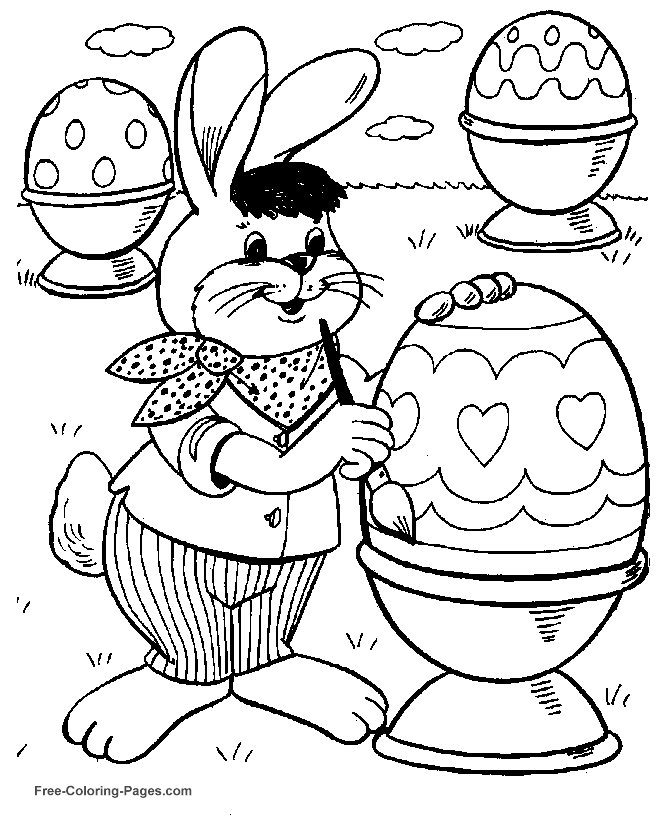 Easter Eggs Coloring Pages Free Printable