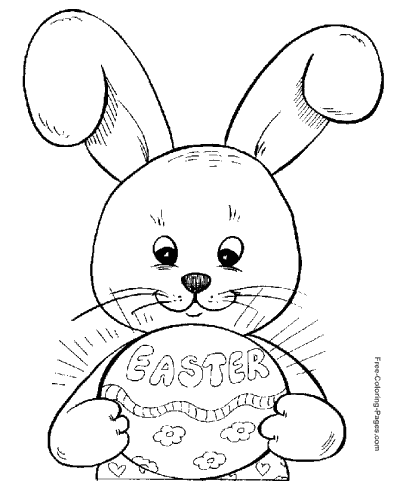 Bunny Easter coloring pages