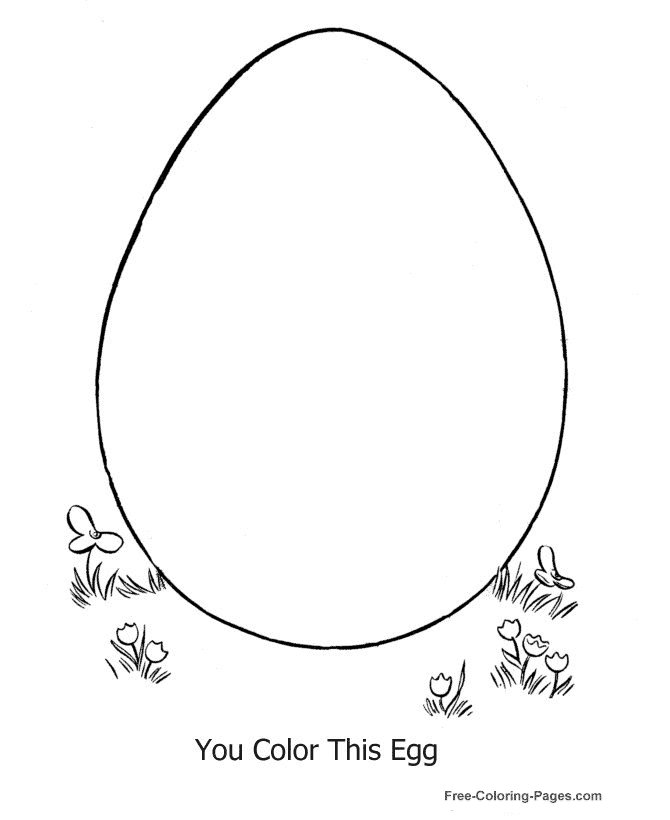 Color decorate Easter egg coloring page