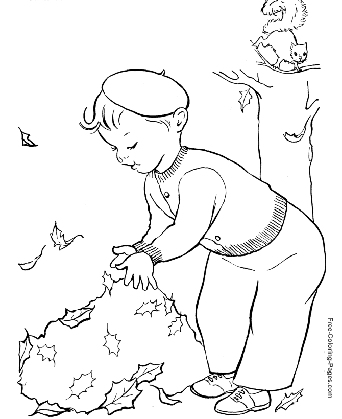 Printable Fall Coloring Pictures 08