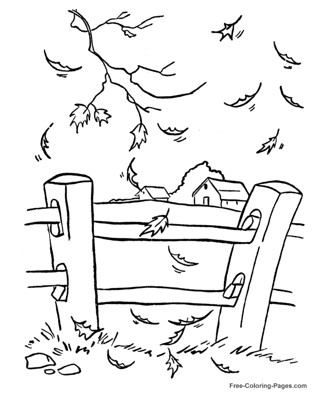 Printable Fall Coloring Pictures - 09