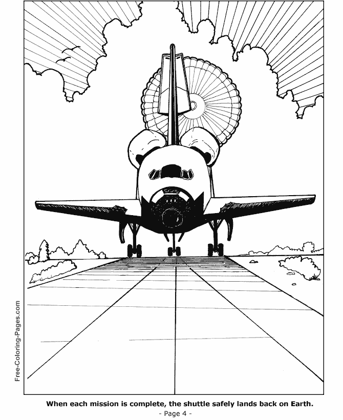 Space Shuttle coloring page - 04