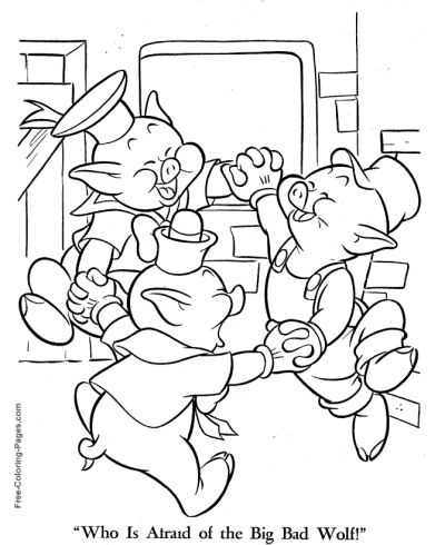 The Three Pigs coloring pages