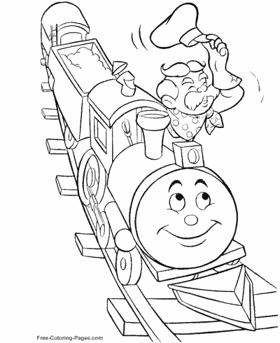 Coloring pages of trains