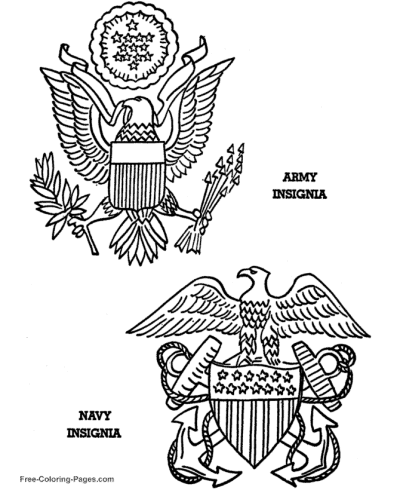 Navy Armed Forces coloring page