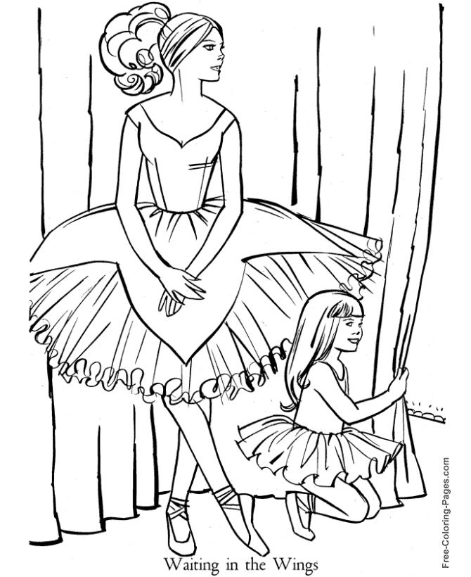 Valentine Ballerina Coloring Page Coloring Pages