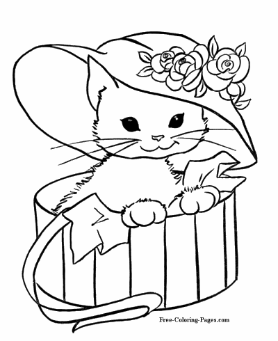 Coloring Kitty Pages