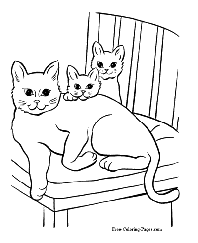 cat coloring pages free printables