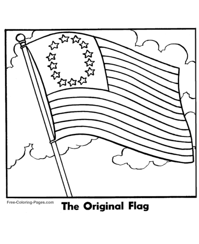 original american flag coloring pages