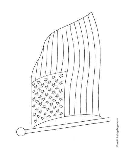 flying american flag coloring pages