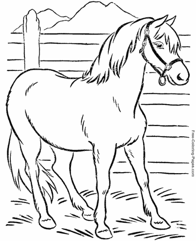 detailed horse coloring pages