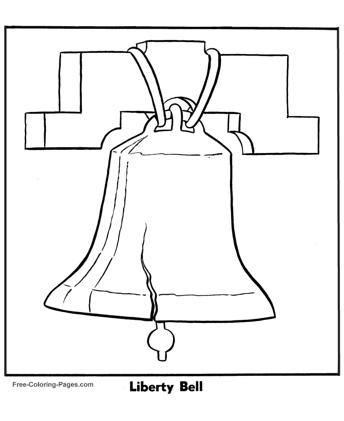 Liberty Bell Patriotic coloring page