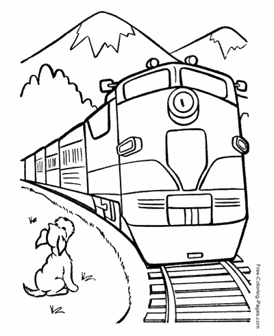 toy train coloring pages