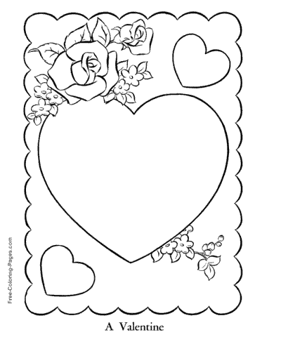 public domain valentines day printable coloring pages