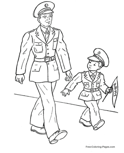 Free Veterans Day coloring pages