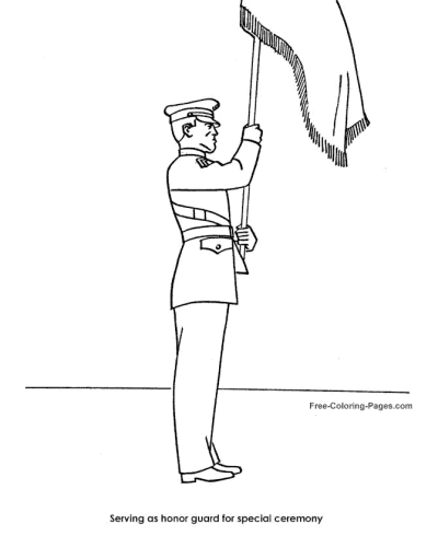 Veterans Day coloring pages Honor Guard
